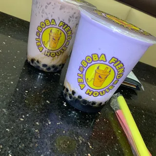 Almond Taro Milk Tea