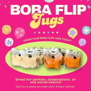 Boba Flip Jugs!!
