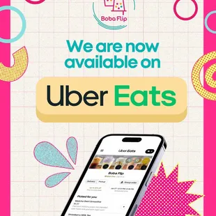 We are now available on Uber Eats :)