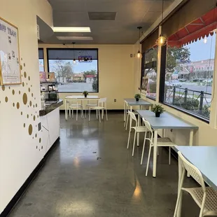 the inside of a restaurant