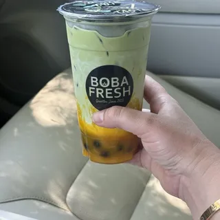 Mango Matcha Milk Tea