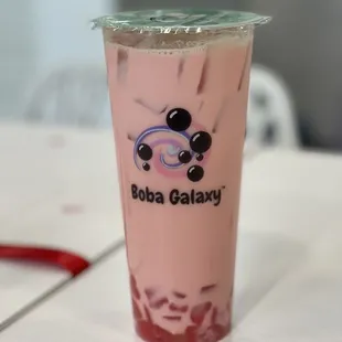 a cup of bubble tea