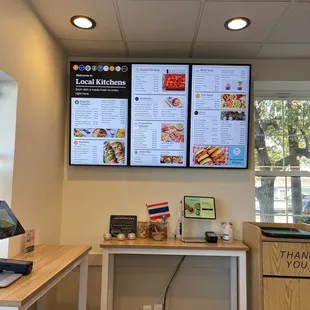 Menu at local kitchens