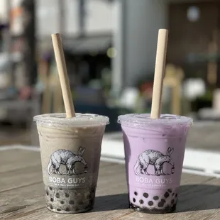 Black sesame and ube.