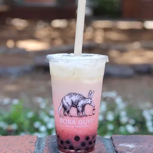 Strawberry rice milk