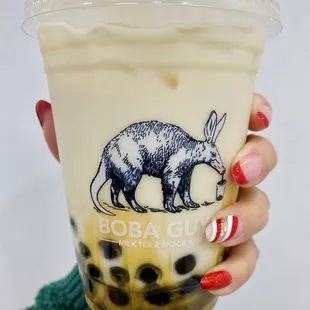 Caramel Kiss with Boba (Oat Milk)