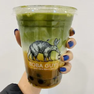 Pandan Caramel Matcha Latte