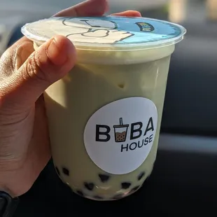 Matcha milk tea