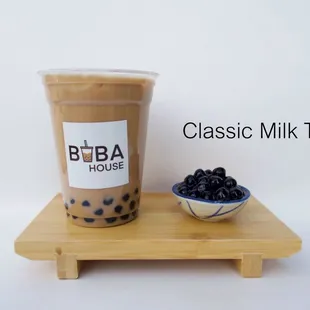 Classic Milk Tea with chewy boba