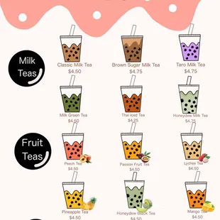Hello Spring!  New drinks are now available! Honeydew Milk Tea Honeydew in Black Tea