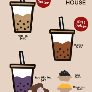 Milk Tea Menu
