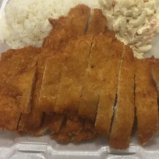 Large Chicken Katsu with Rice Plate
