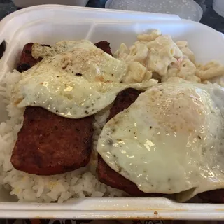 Portuguese Sausage and Egg over Rice
