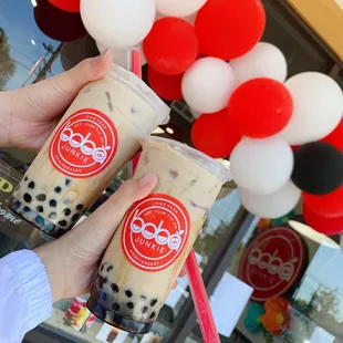 House milk tea with boba