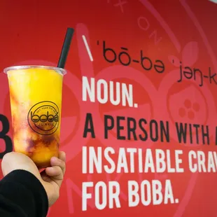 Definition Mural / MANGO LAVA Mango smoothie, chamoy drizzle &amp; fresh mango bits