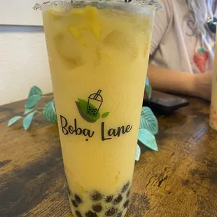 Mango Peach Milk Tea