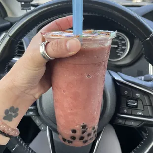 Red bean slush.
