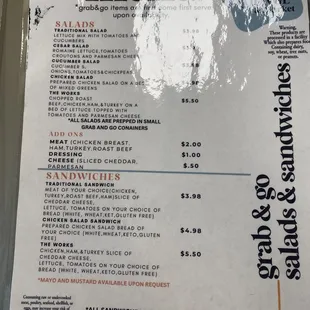 the menu