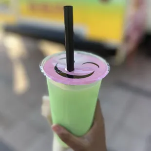 Honeydew milk tea