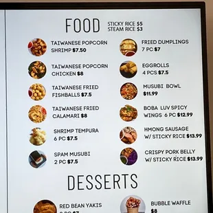 New item on food menu.