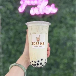 Jasmine Milk Tea with boba