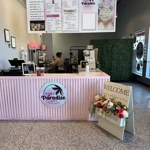 Boba Paradise booth inside Bubbly Food Hall