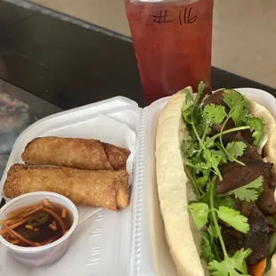 a plate of food and a drink