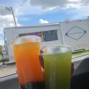 Passion fruit green tea and kiwi green tea 3
