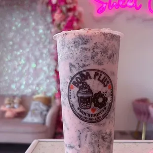 a close up of a drink