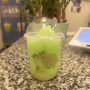 Honeydew blended w/ lychee jelly