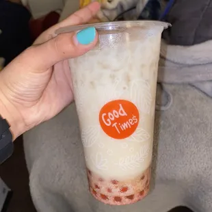 Blue Raspberry Lemonade/strawberry Popping Boba