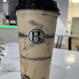 Milk Tea with Honey Boba