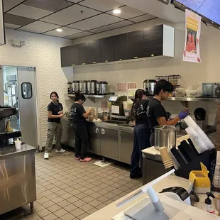 Hard at work making delicious drinks