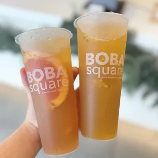Ruby grapefruit and mango passion ice tea