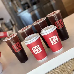 Ice and hot Americano