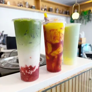 Strawberry Matcha Milk Tea