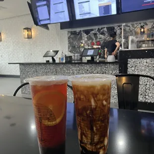 Boba strees sweet tea and creme brulee brown sugar