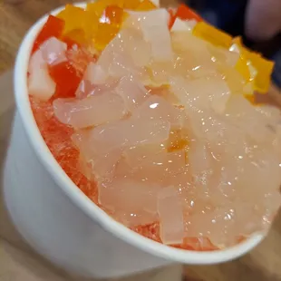  close up of a bowl of fruit