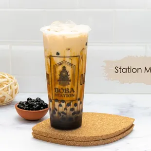 boba station milk tea