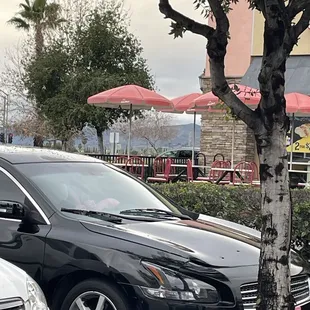 The car of the "employee" that walked in right before us and locked the door on us.