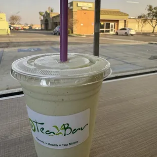 Avocado smoothie with coconut! So good!