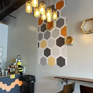 a coffee shop with tables and chairs