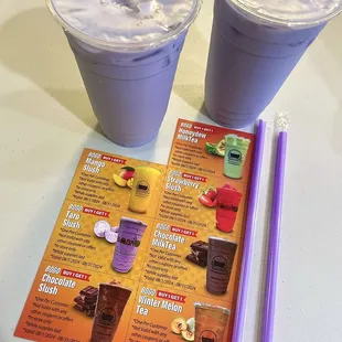 BOGO coupons. Large taro milk teas (no boba)