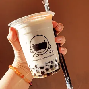 Vanilla Smoothie with Boba