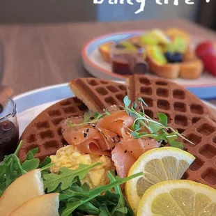 food, waffles
