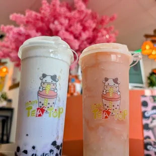 Taro Hoakkaido Milk Tea Slush &amp; Guava Fruit Tea Slush