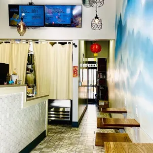 the interior of a restaurant