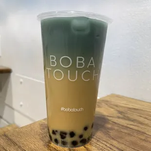 house milk tea, topped with butterfly tea (that comes automatically on the earl gray milk tea) was delicious.