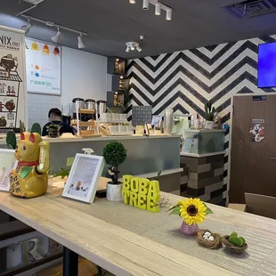 a table with a variety of items on it