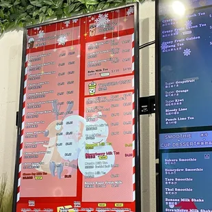 a menu for a restaurant